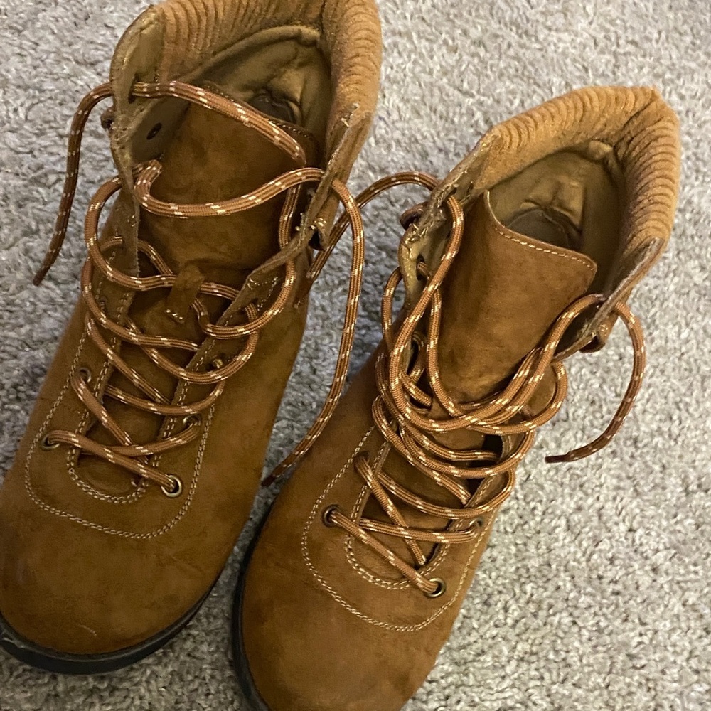Brown Lace Up Boots for Women